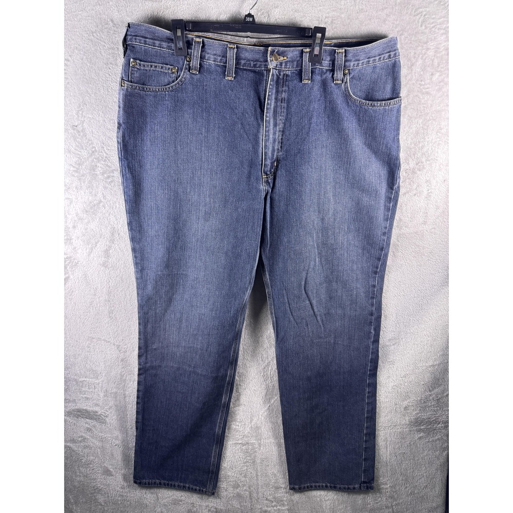 Carhartt Jeans Mens 44x34 Blue Relaxed Fit Straight Denim Pants 101483-968